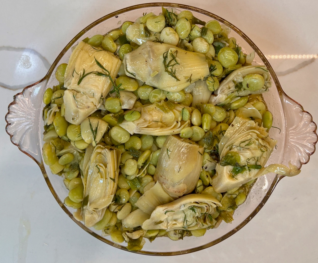 Artichokes with Lima Beans