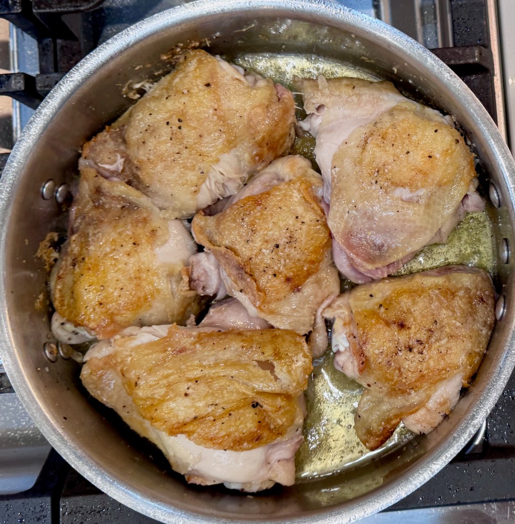 Brown the meat side as well